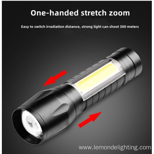 Portable Rechargeable Super Bright Mini LED COB Torch